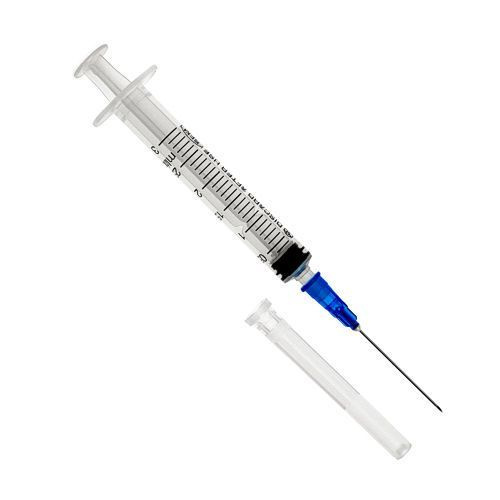 Sterile Disposable 3ml Syringe with 23G Needle (100 Pack)