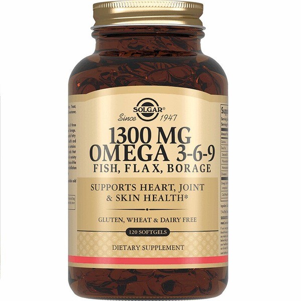 Solgar Omega-3-6-9 Capsules 1300mg (120 Count)