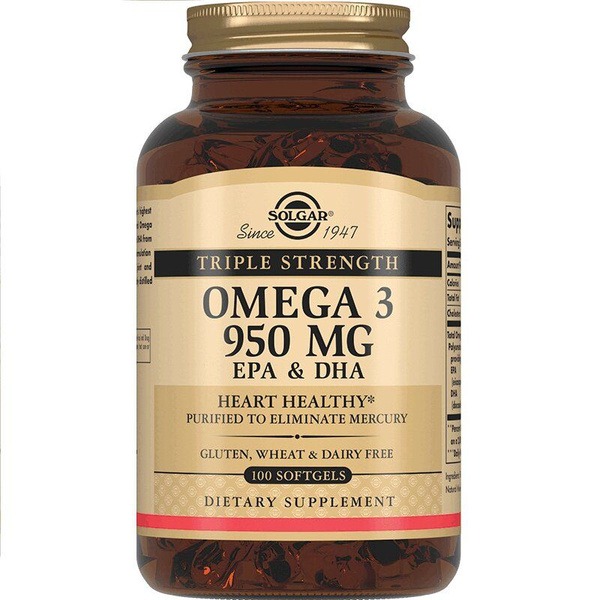 Solgar Triple Omega-3 950mg EPA & DHA - 100 Capsules