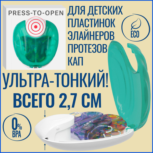 Dental Case for Retainers, Aligners, Bridges & Dentures