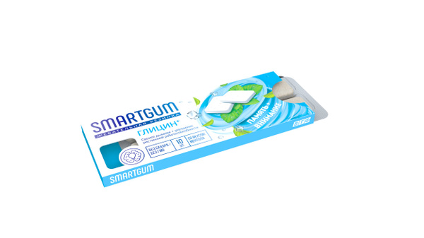 SMARTGUM Glycine Memory & Focus Mint Flavored Chewable Tablets - 1100mg x 10