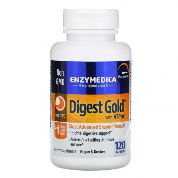 Enzymedica Digest Gold with ATPro: 120 Capsules Digestive Enzyme Supplement