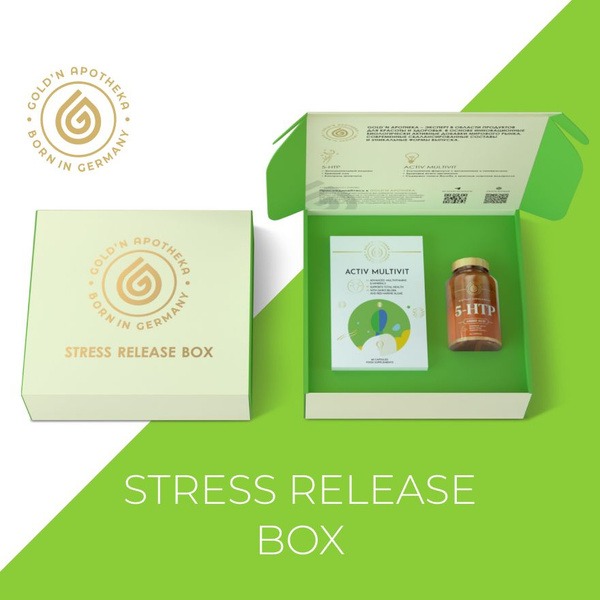 Stress Relief Box: Sleep & Mood Support with Activ Multivitamins + 5-HTP