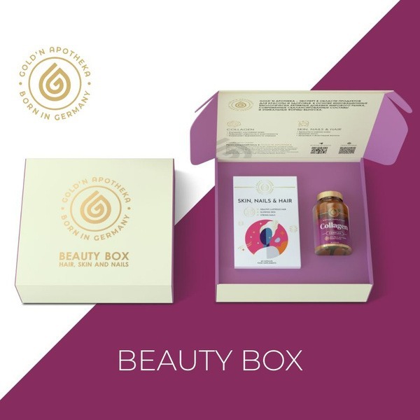Goldn Apotheka Beauty Box: Vitamins & Supplements for Hair, Skin & Nails