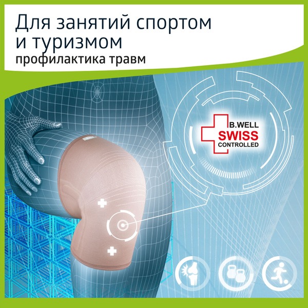 B.Well W-332 Knee Brace with Stabilizing Ribs: Orthopedic Support for Sports & Pain Relief