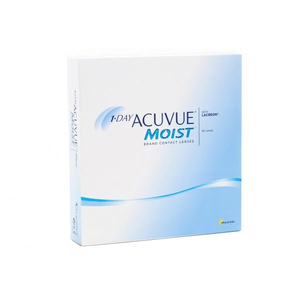 1-Day Moist Contact Lenses with Lacreon (-4.00, 8.5/14.2, 90 Pack)