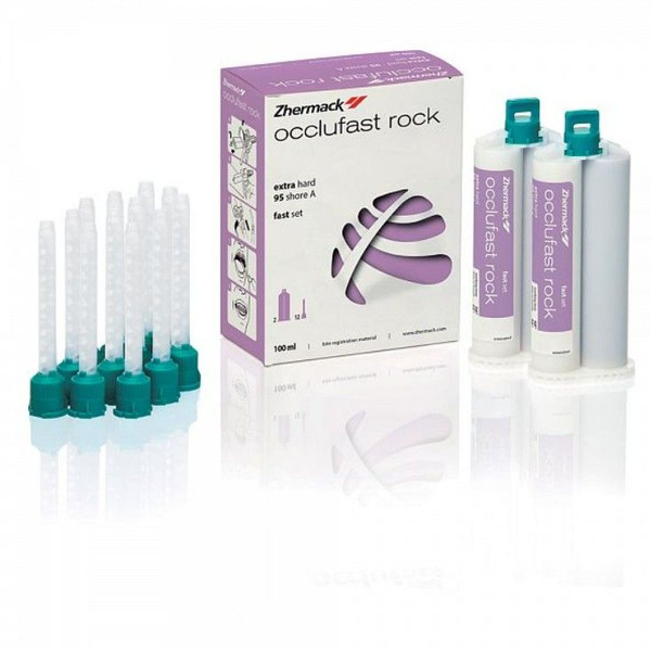 Occlufast Rock Bite Registration Silicone: 2 x 50ml + 12ml - Zhermack