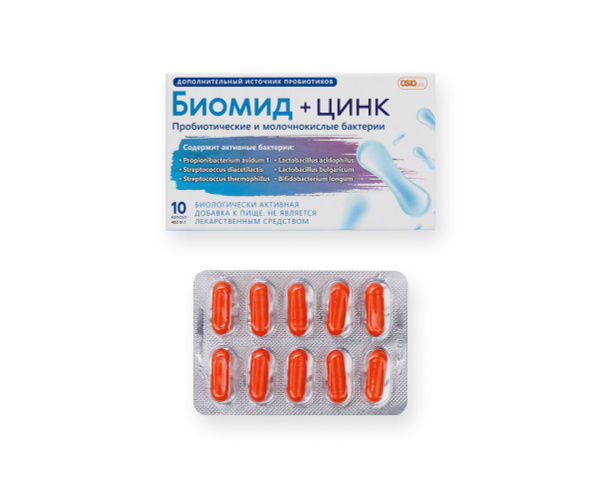 Biomid Probiotic with Zinc 400mg: Gut Health Support