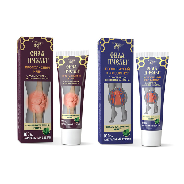 Bee Power: Propolis Creams with Chondroitin & Horse Chestnut for Joint & Varicose Vein Relief (30ml)
