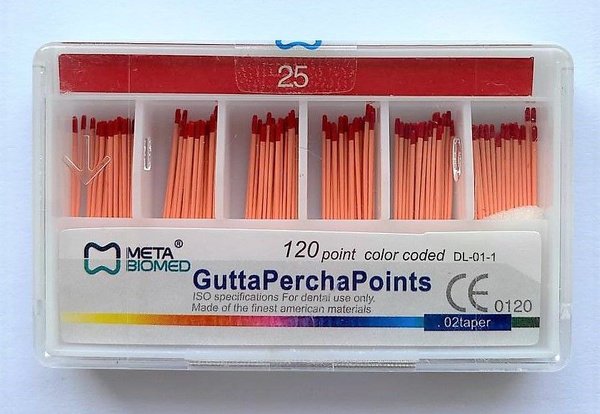 Meta Biomed Gutta-Percha Points, Size 25/.02, 120/Pack