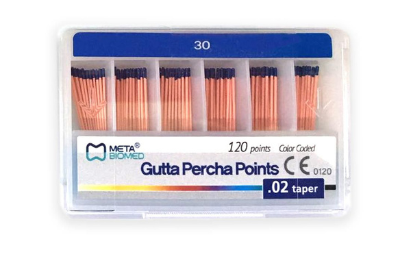 Meta Biomed Gutta-Percha Points, Size 30 (0.2mm), 120 Pack