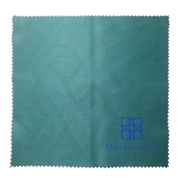 Green Microfiber Eyeglass Cleaning Cloth (15x15cm)