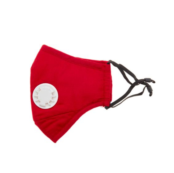 Reusable Respirator Mask with Replaceable Carbon Filters (Red)
