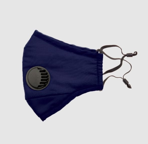 Reusable Respirator Mask with Replaceable Carbon Filters (Blue)