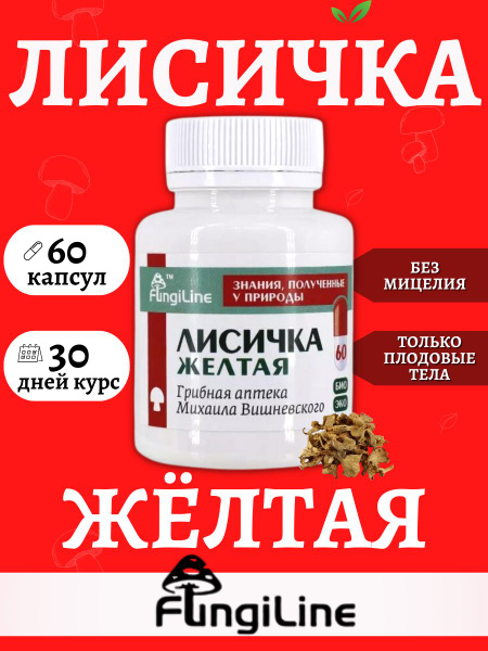 Chanterelle Capsules (60ct) - Dried Mushroom Supplement by Mikhail Vishnevsky