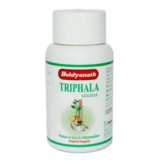 Baidyanath Triphala Guggulu: Detox, Cholesterol Support, & Gut Health (80 Tablets)