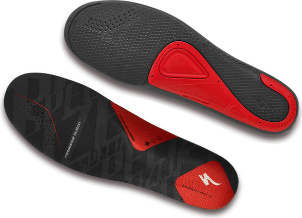 Specialized Body Geometry SL Insoles (Red, Flat Feet, Sizes 38-39)