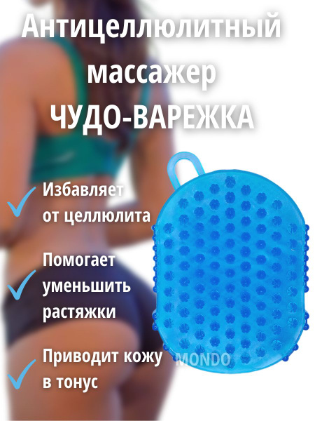 Medical Massage Glove: Body Massager (145x105x33mm) - Blue
