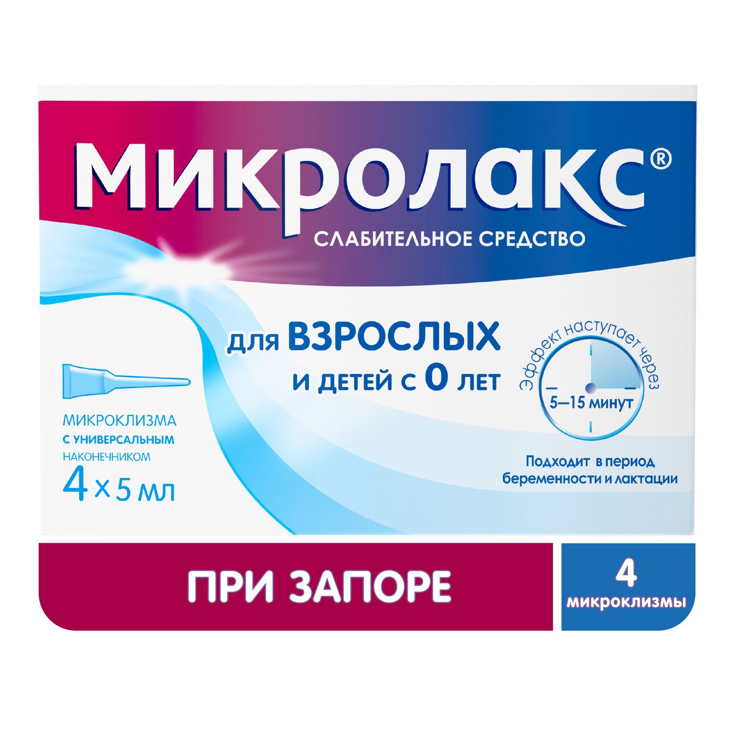 Microlax® Rectal Solution (Enemas) 5ml x 4