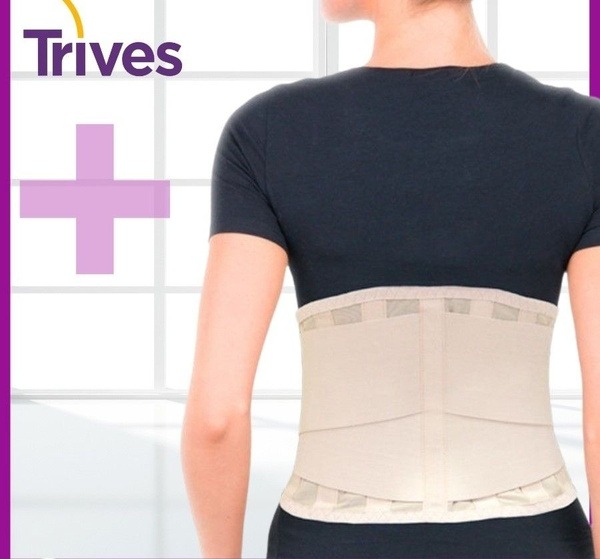 Back Support Belt with Lumbar Support - Medium Firmness (Trives T.58.05)