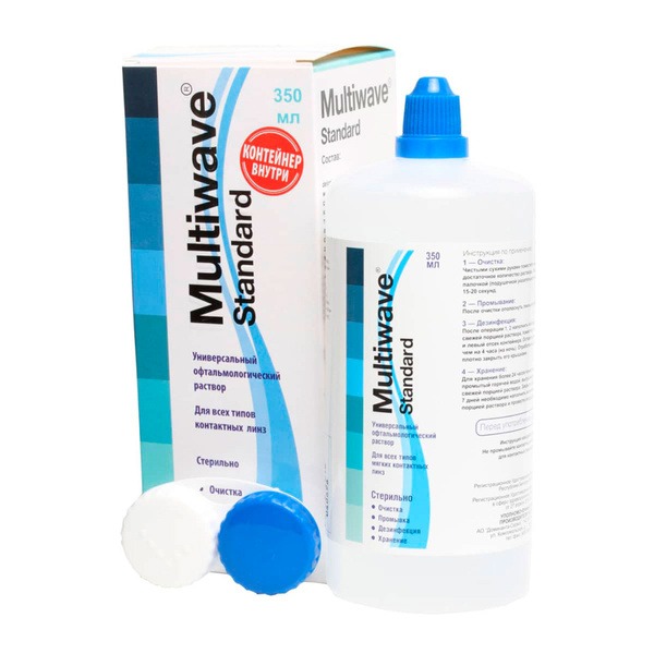 MultiWave Standard Contact Lens Solution (350ml with Case)