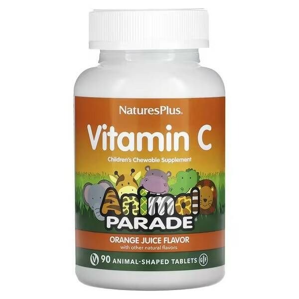 Nature's Plus Animal Parade Vitamin C Gummies, Orange Flavor, 90 Count