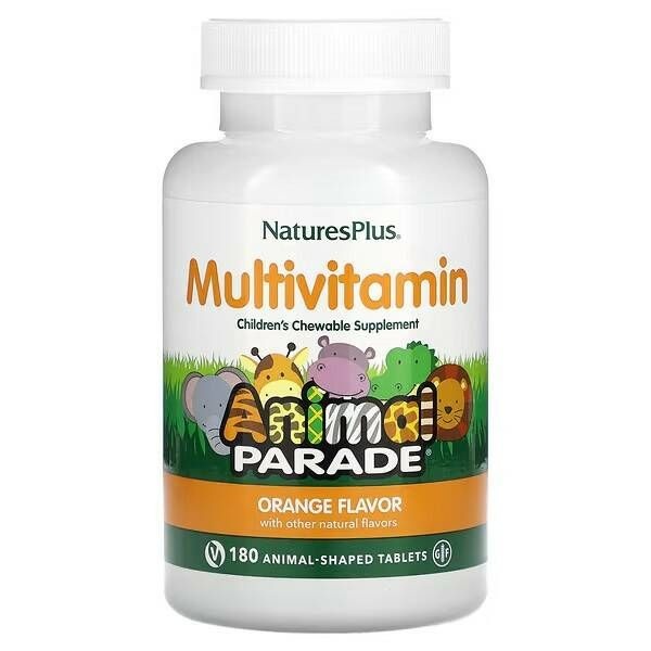 Nature's Plus Animal Parade Vitamins: Orange Flavored, 180 Animal Shaped Tablets