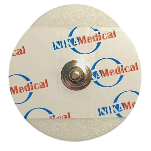 ECG Electrodes, Single-Use, 48x34mm, Firm Gel, Nika Medical NM-48-1 (50 Pack)