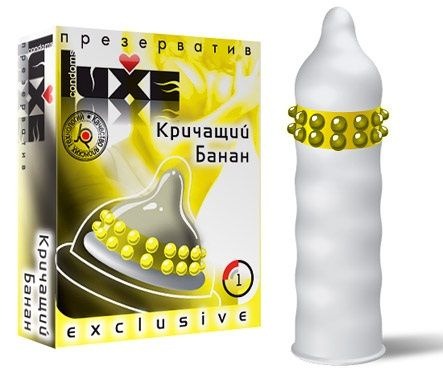 Luxe Screaming Banana Condom (1 pc)