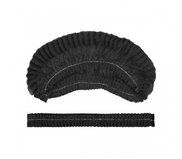 Disposable Medical Caps "Charlotte" (Black, 100 Count)