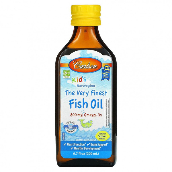 Carlson Norwegian Children's Omega-3 Fish Oil (Lemon, 200ml)