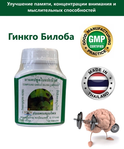Ginkgo Biloba Capsules (100 Count)