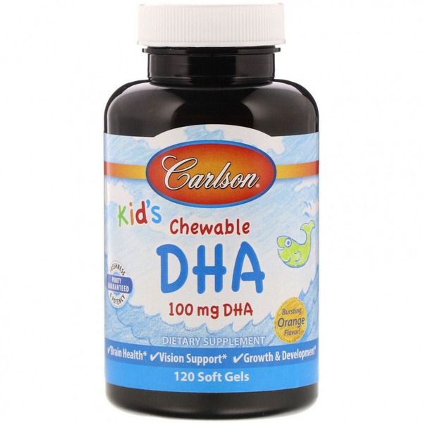 Carlson Omega-3 Children's Orange Flavored Fish Oil (100mg, 120 Softgels)