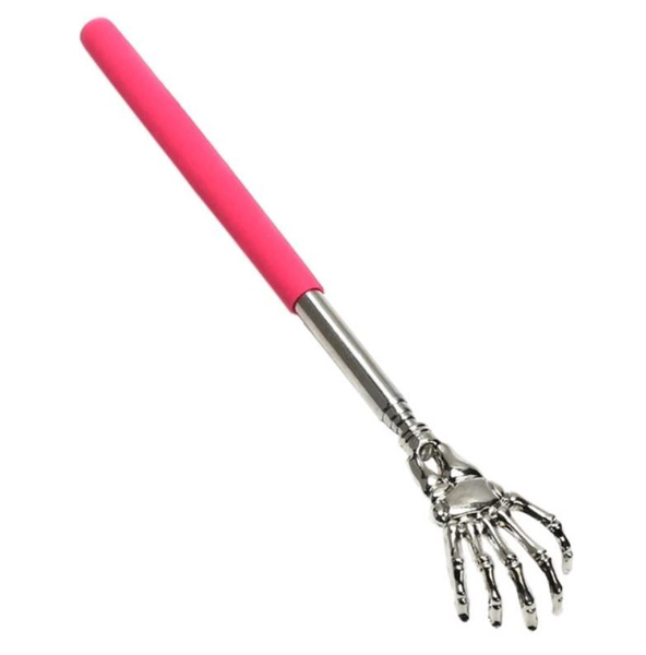 Pink Telescoping Back Scratcher (Skeleton Design), 22-58cm