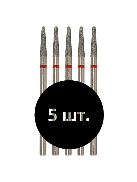 VladMiVa Nail Drill Bit: 856.104.194.100.023 Rounded Cone 023 Red