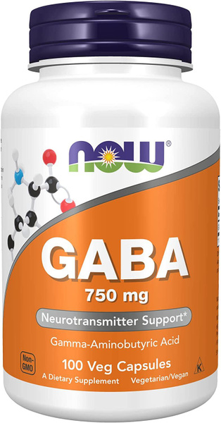 GABA 750mg Vegan Capsules: Amino Acid & Vitamin Support