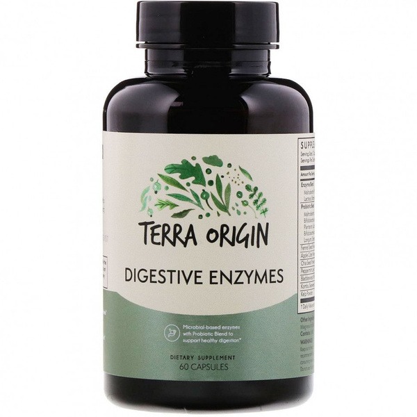 Terra Origin Digestive Enzymes: 60 Capsules for Enhanced Digestion