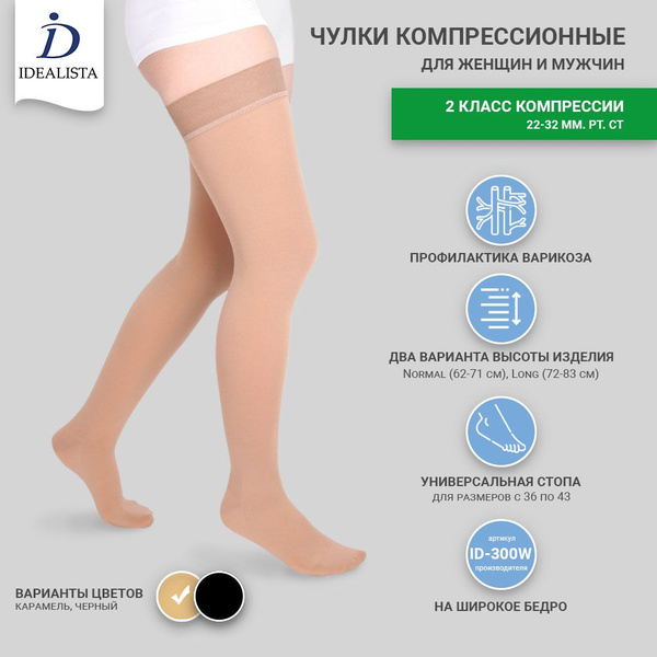 Pionic Beige Compression Stockings, Class 2, 2 Pack