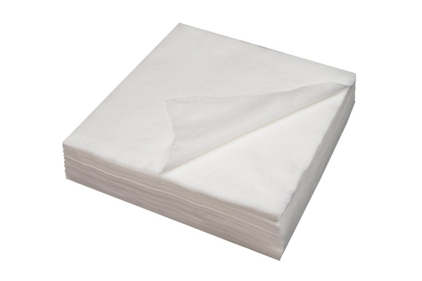 100 Pack White Spunlace Wipes (15x15cm, 40gsm)