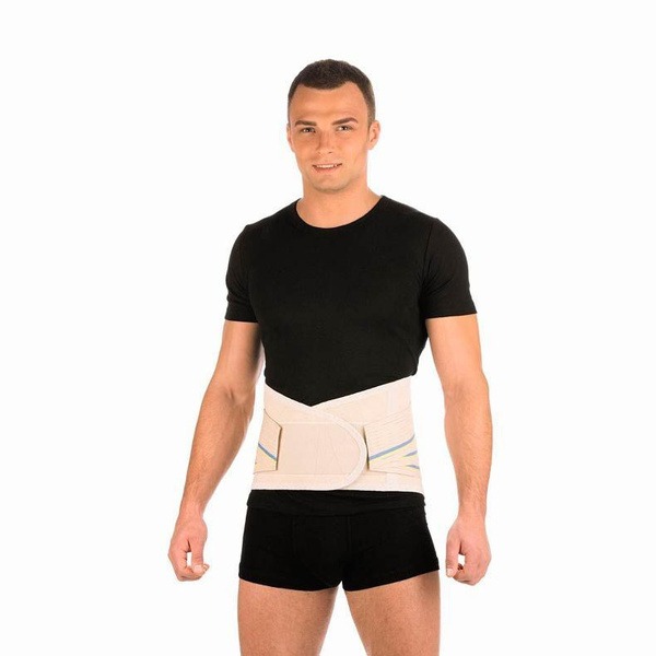 Lumbosacral Support Belt with 6 Steel Stays, 24cm Height, Size S