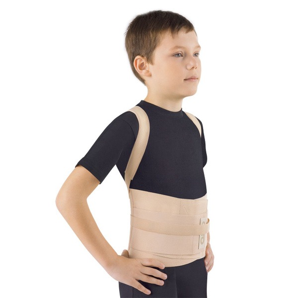Kids Posture Corrector KO-110 Orto (Size L, Beige) - Adjustable Support
