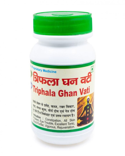 Triphala Ghan Vati Tablets (60g): Ayurvedic Herbal Supplement