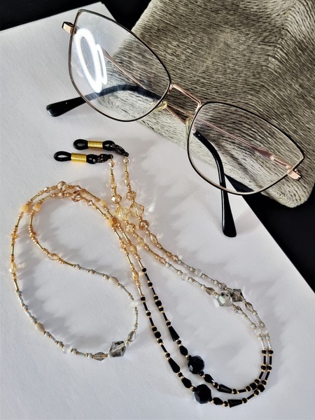 Black and Gold Eyeglass Chain/Cord