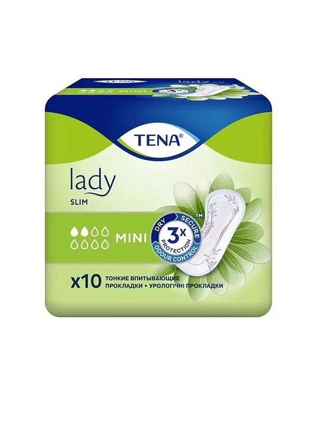 Tena Lady Slim Mini Pads, 10 Count