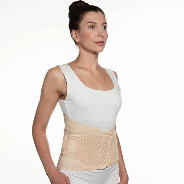 Lightweight Wide Back Support Belt with Reinforced Plates (Medium, 27.5-31.5 Inches)