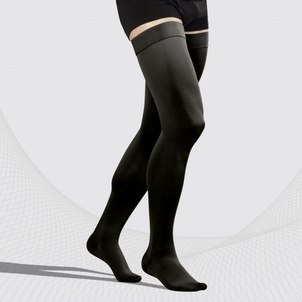 Compression Stockings, Black, 20-30 mmHg, 1 Pair