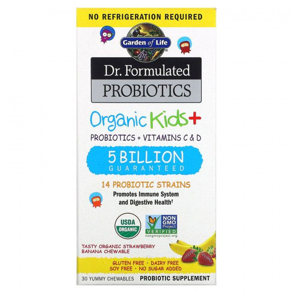 Garden of Life Dr. Formulated Organic Kids Probiotics (30 Chewables)