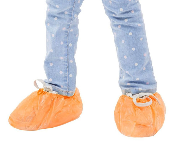 EleGreen Kids Orange Shoe Covers (50 Pack)