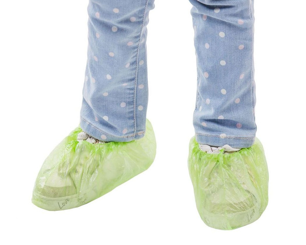 EleGreen Kids Shoe Covers, Green (50 Pack)