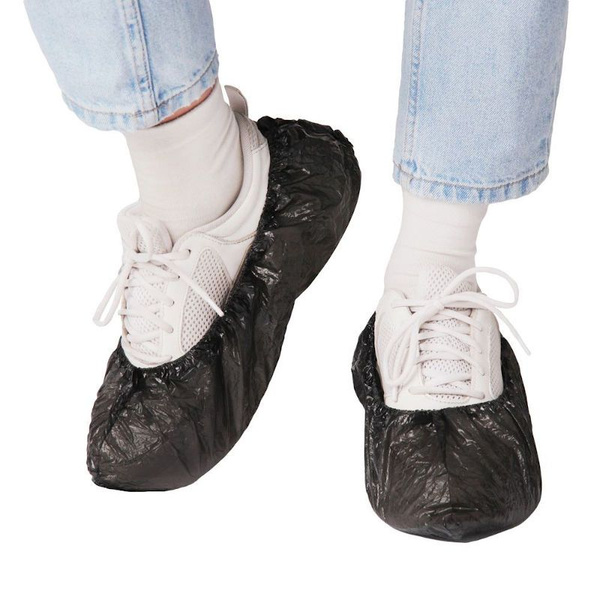 EleGreen Extra Plus Black Disposable Shoe Covers (2000 Pairs)